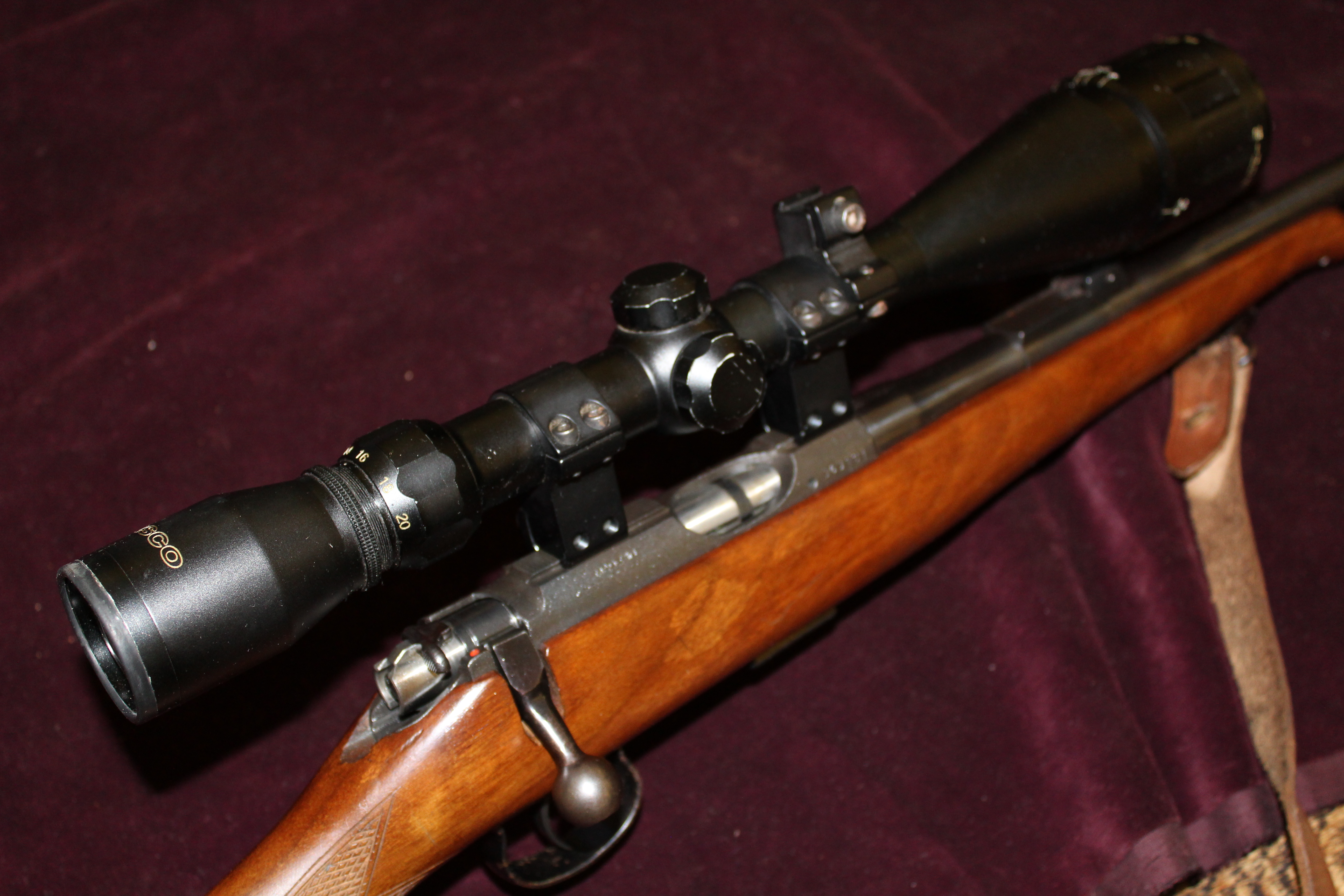 Lover restaurant Gum 22 bolt action rifle by CZ BRNO Model -2E with a Sound...