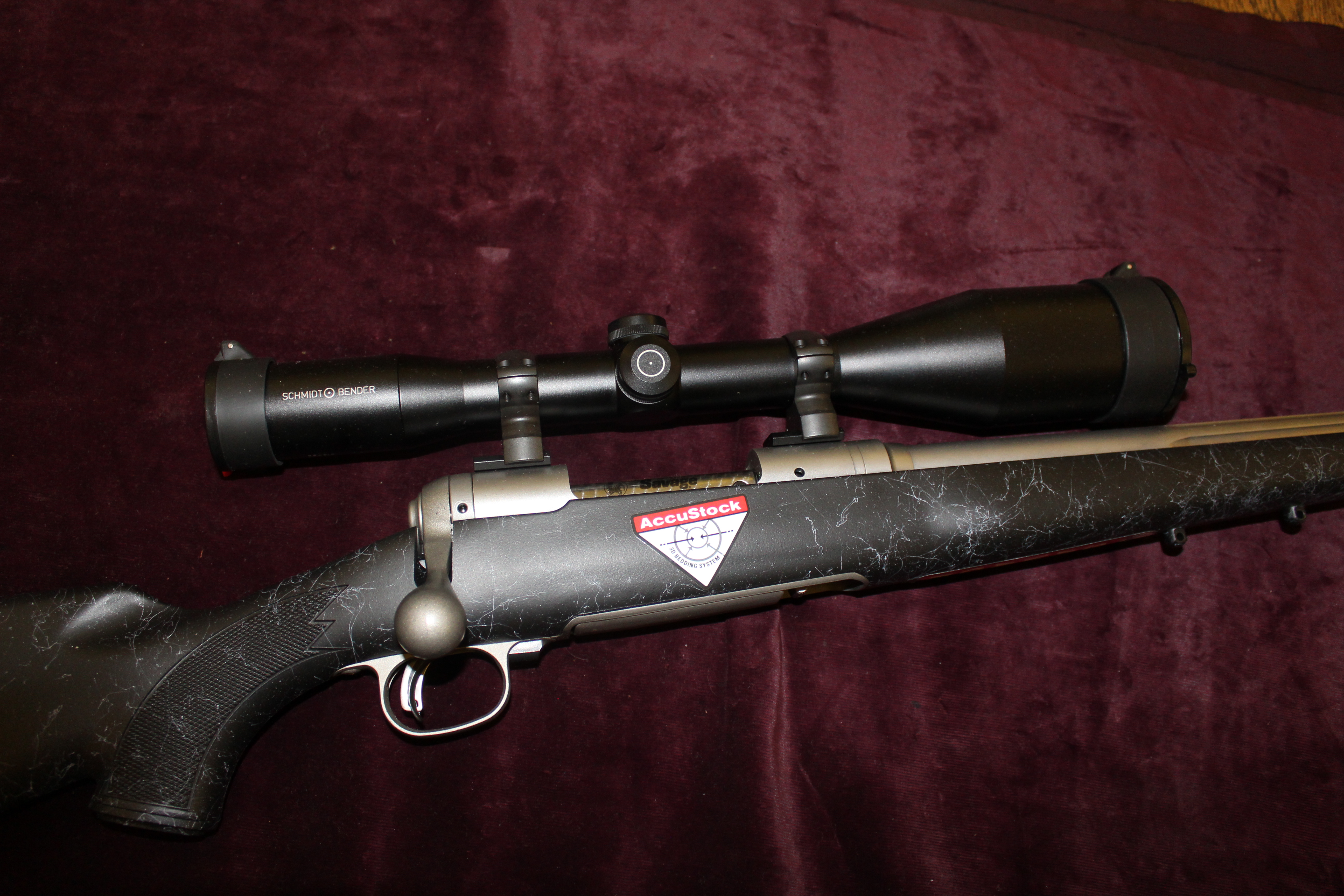 .308 bolt action rifle by Savage + Schmidt & Bender Scope & Sound Mod