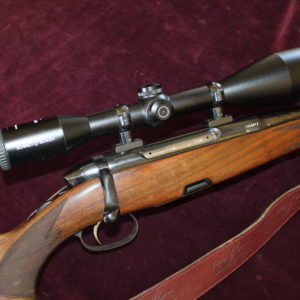 .25-06 bolt action rifle by Mannlicher with sound moderator