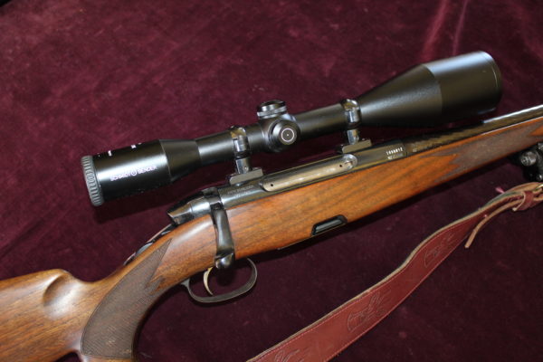 .25-06 bolt action rifle by Mannlicher with sound moderator