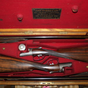 Pair of 12g round actions by John Dickson & Son - 29" x 2 1/2" sleeved barrels