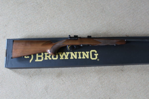 .17HMR bolt action rifle by Browning with 22" barrel and sound mod