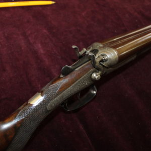 12g hammer gun by W.R. Pape - 30 x 2 1/2" damascus barrels